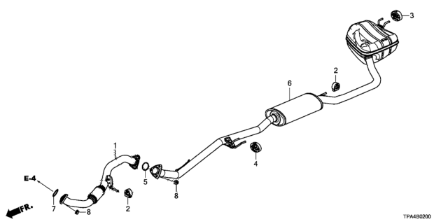 2020 Honda CR-V Hybrid  Pipe A, Exhaust Diagram for 18210TPGA01