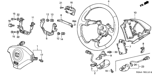 2002 Honda S2000  Bolt, Hex. (6X12) Diagram for 90134S04A81