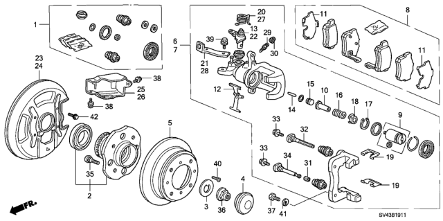 1997 Honda Accord Bush Diagram for 45233S01A01