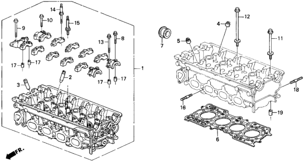 1995 Honda Prelude Bolt, Flange (6X65) Diagram for 90008PT2000
