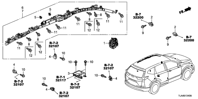 2021 Honda CR-V  Reel Assembly, Cable Diagram for 77900TLAD21