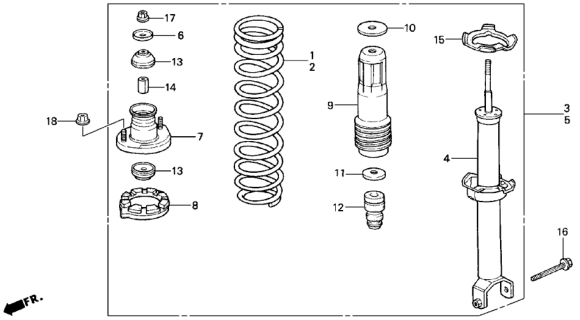 1996 Honda Accord Spring, Rear (Nhk Spring) Diagram for 52441SV7A03