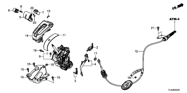2019 Honda CR-V  Spring, Push Knob Diagram for 54134TLAA61