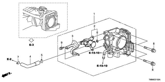 2010 Honda Insight  Guard, Purge Control Solenoid Valve Diagram for 36163RBJ000
