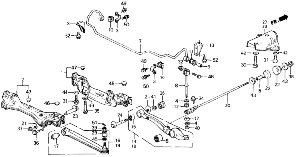 1990 Honda Prelude  Nut, Castle (10MM) Diagram for 90320601000
