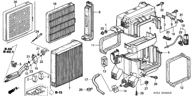 1999 Honda Odyssey  Case (Lower) Diagram for 80201S0XA01