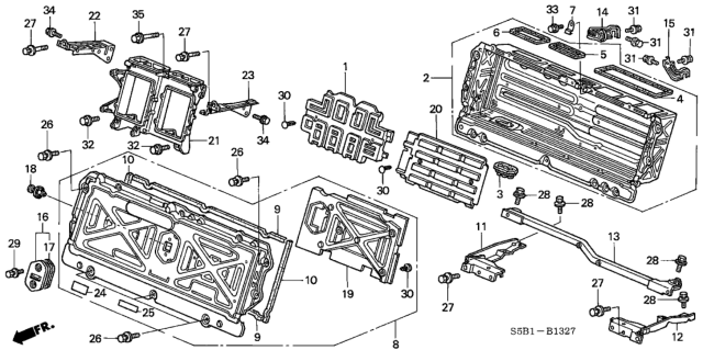 2005 Honda Civic  Frame, R. Ipu Diagram for 1B850PZA000