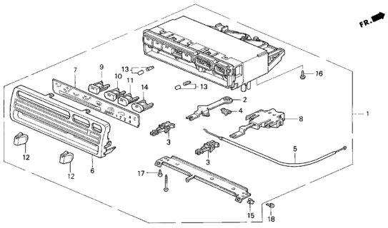 1996 Honda Odyssey Control Assy., Heater Diagram for 79500SX0A02