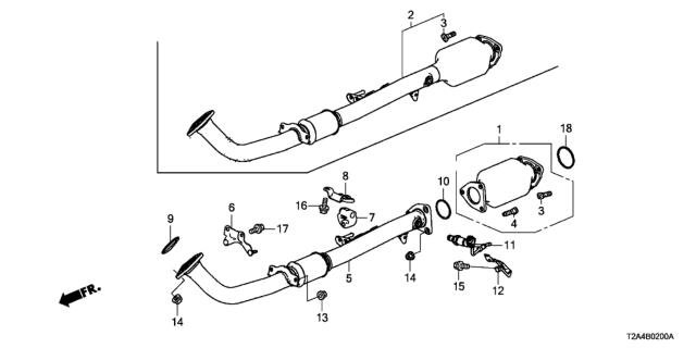 2015 Honda Accord  Converter Diagram for 181505A2A60