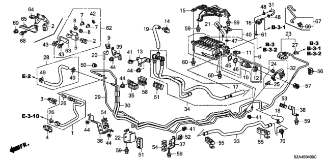 2011 Honda Pilot  Pipe C, Canister Drain Diagram for 17743SZAA01