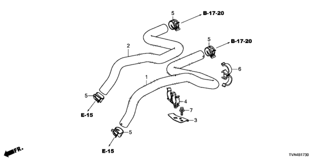2020 Honda Accord Hose, Water Inlet Diagram for 79721TVAA00