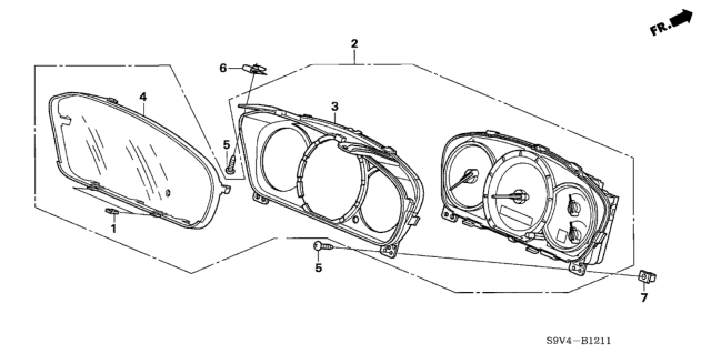 2006 Honda Pilot Lens, Meter Diagram for 78156S9VA51