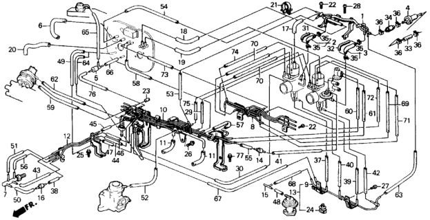 1988 Honda Prelude  Clamp, Tube (D10.5) Diagram for 950024105004