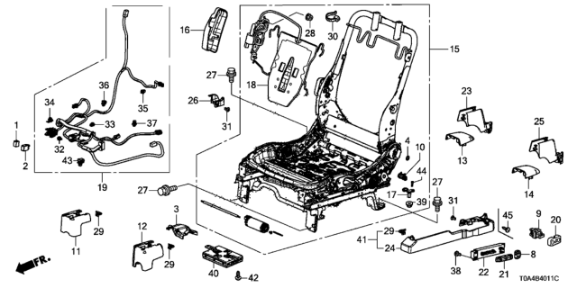 2014 Honda CR-V  RR Foot C*YR400L* Diagram for 81507T0AA11ZA