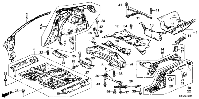 2013 Honda CR-Z  Guard, Ipu Cover Diagram for 84518SZTG10