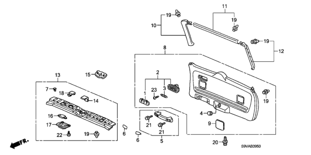 2008 Honda Pilot Case, Child Anchor *NH361L* (CF GRAY) Diagram for 84643S9VA00ZB