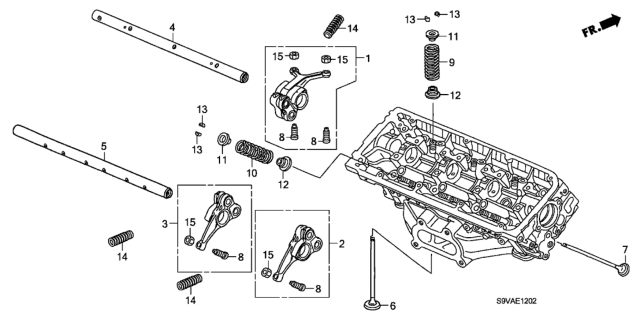 2008 Honda Pilot Arm Assembly, Intake Rocker Diagram for 06140RYP315
