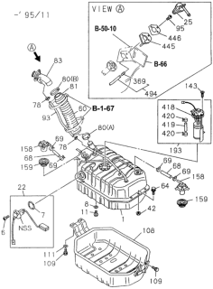1995 Honda Passport Nut (8) Diagram for 8943282430