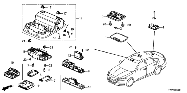2021 Honda Accord Hybrid MICROPHONE ASSY., ARRAY Diagram for 39180TJBA01
