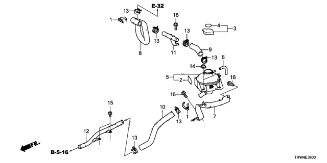 2020 Honda Clarity Plug-In Hybrid  Bracket Comp, E/Tank Diagram for 1J1155WJA00