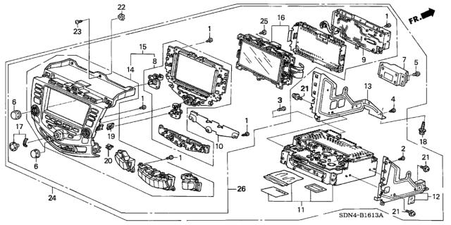 2003 Honda Accord  Screw (M5X8) Diagram for 39069SDAA01