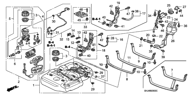 2005 Honda Odyssey  Clip, Fender (Inner) Diagram for 91512SED003