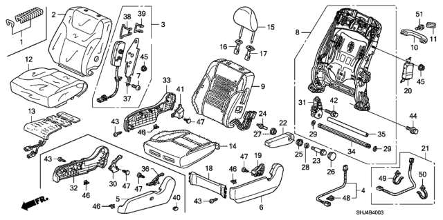 2010 Honda Odyssey  Cover, R. FR. Seat (Inner) *G64L* (OLIVE) Diagram for 81154SHJA41ZA