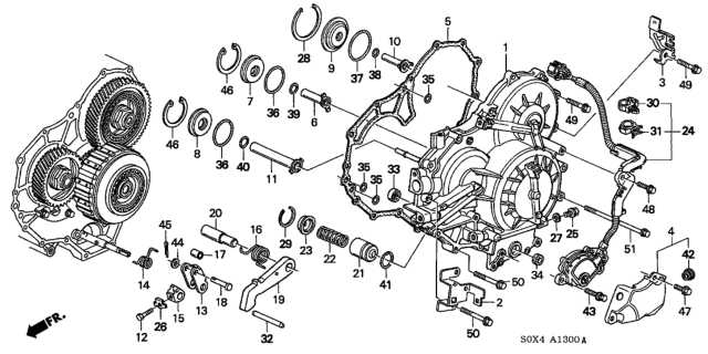 2002 Honda Odyssey  Grommet B, Control Wire (16MM) Diagram for 91618SA5000