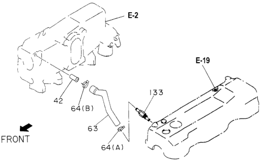 1995 Honda Passport  Hose, Rubber Air Breather Diagram for 8941735130