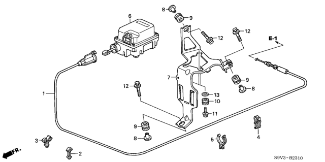 2004 Honda Pilot  Stay, Actuator Diagram for 36614PVFA01
