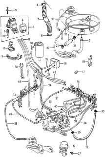 1982 Honda Prelude  Bulk Hose, Vacuum (12X1000) Diagram for 950051200120M