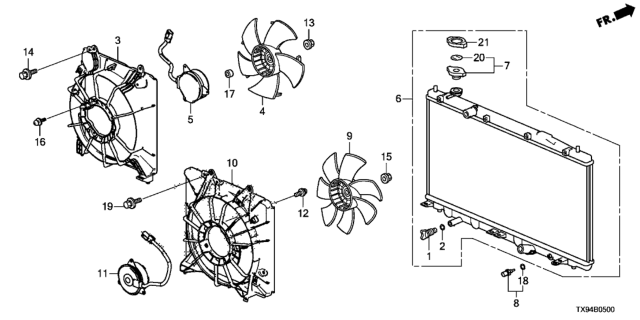 2013 Honda Fit EV Screw, Washer (5X12) Diagram for 90050R40A01