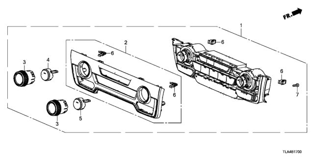 2017 Honda CR-V Knob Assy., Dial *NH930L* (HIGH GLOSS SILVER) Diagram for 79622TLAA41ZB