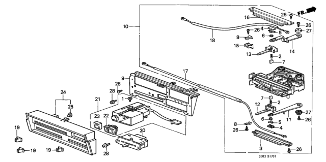 1988 Honda Accord Illumination Assy., Heater Diagram for 79650SE0901