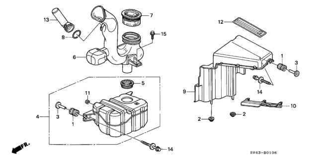 1995 Honda Accord Tube, Side Branch Diagram for 17282P0GA00