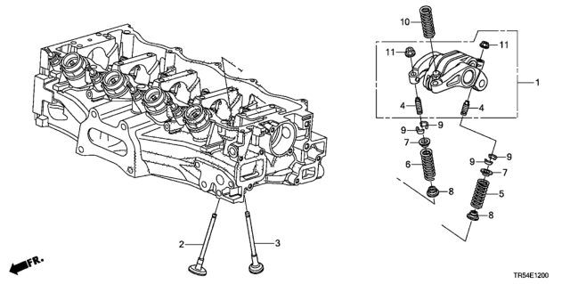 2015 Honda Civic Arm Assembly, Rocker Diagram for 14620RNAA01