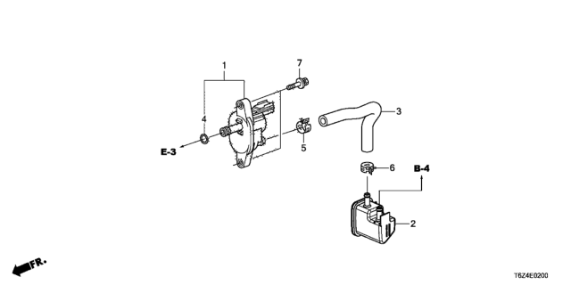 2017 Honda Ridgeline  Tube B, Purge Diagram for 361765J6A10