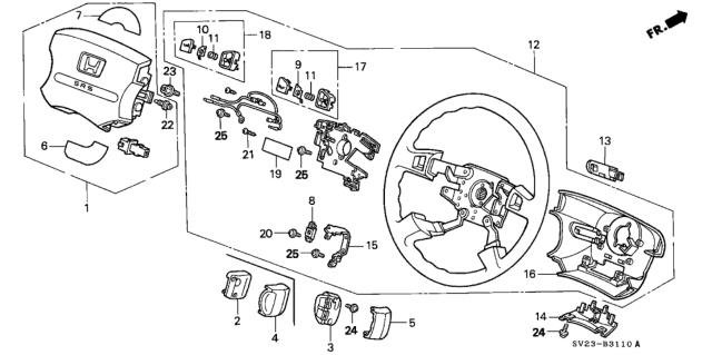 1994 Honda Accord  Cover, Body (Black) Diagram for 78518SM5A81ZA