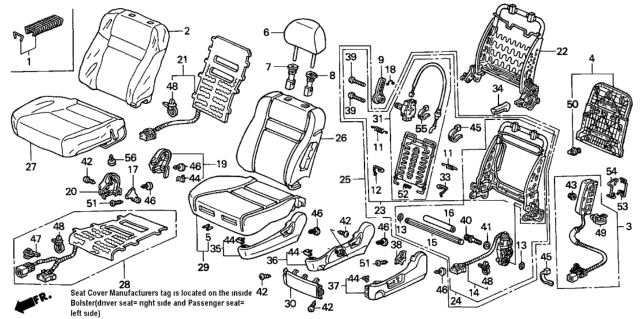 2006 Honda Accord  Cover, Rod Diagram for 81242SDAA72