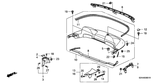 2008 Honda S2000 Striker, Floor Lid Diagram for 84535S10003