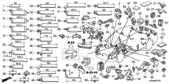 2006 Honda Accord Clip, Nut (6MM) Diagram for 91559SP0003