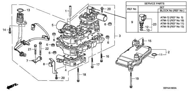 2005 Honda Civic  Solenoid Assy. Diagram for 28400PLY013
