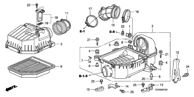 2010 Honda Civic  Grommet, Breather Pipe Diagram for 17136RNAA00