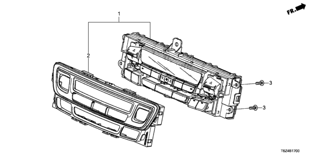 2021 Honda Ridgeline  CONTL ASSY- *NH900L* Diagram for 79600T6ZA83ZA