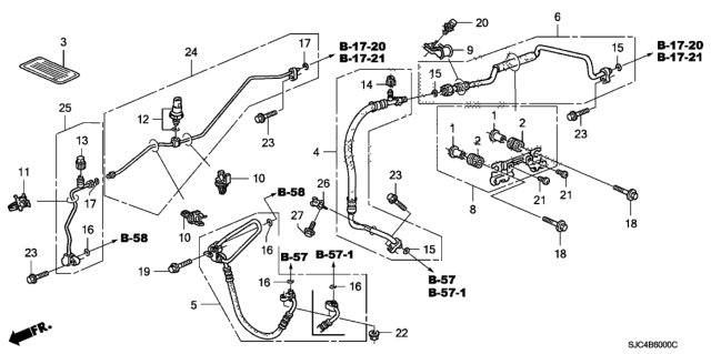 2008 Honda Ridgeline  Hose, Suction Diagram for 80311SJCA02