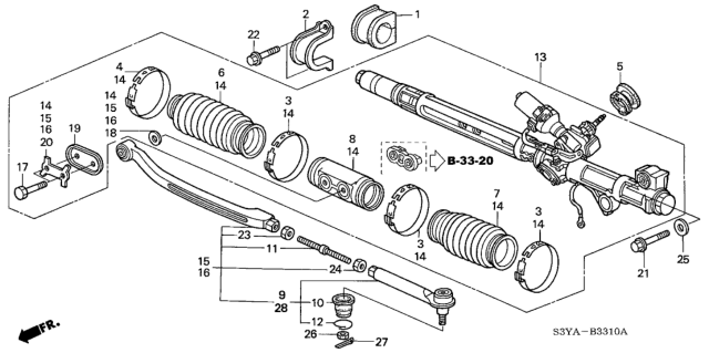 2006 Honda Insight Band A, Bellows Diagram for 53449S3Y003