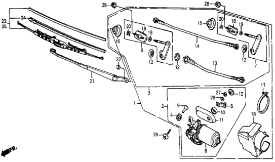 1986 Honda Civic  Seal Diagram for 38413SB6013
