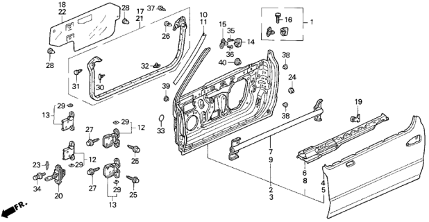 1994 Honda Del Sol  E-Ring (6MM) Diagram for 90755SB2000