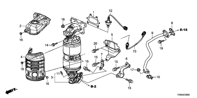 2013 Honda Civic Sensor, Air Fuel Ratio Diagram for 36531R1AA01