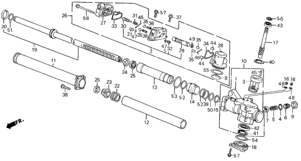 1987 Honda Civic  O-Ring (33.5X1.5) (Arai) Diagram for 91356SA5952
